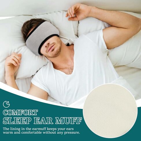 BESPORTBLE Add Fleece Sleeping Ear Cups Adjustable Muffs for Noise Reduction Winter Ear Warmers Soft Cotton Headband for Home Sleep Comfort in Saudi Arabia