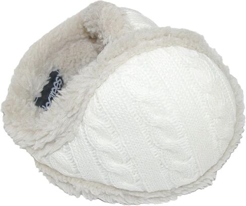 180s Women's Cable Knit Ear Warmers, Black in Saudi Arabia