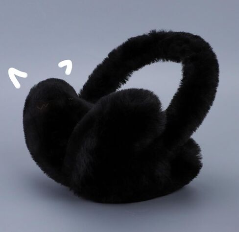 Niction Plush Heart Shaped Ear Muffs for Women Solid Windproof Winter Ear Warmer Covers Soft Fuzzy Earmuffs Cold Weather in Saudi Arabia