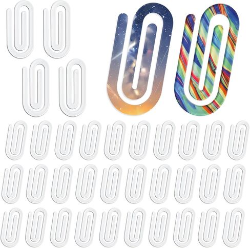 24PCS Giant 4" x 2" Bulk Sublimation Paper Clip Blanks Jumbo Acrylic Paper Clips for Sublimation Bookmarks for Business Card Holders Envelope Holders Photo Album Clip Card in Kuwait