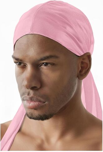 Titan Classic Satin Polyester Du Rag (Black) in Saudi Arabia