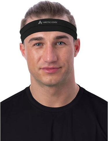 Arctic Cool Instant Cooling Sweatband - Moisture Wicking Cooling Headband for Men & Women - Sweat Absorbing & Cooling for Working Out, Running, Exercise, Yoga, Tennis, Basketball or Physical Activity in Kuwait