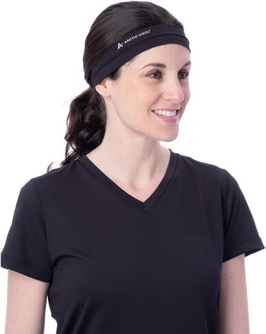 Arctic Cool Instant Cooling Sweatband - Moisture Wicking Cooling Headband for Men & Women - Sweat Absorbing & Cooling for Working Out, Running, Exercise, Yoga, Tennis, Basketball or Physical Activity in Kuwait