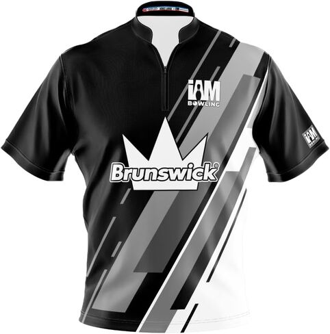 Logo Infusion I AM Bowling Jersey ياقة وشاح بأكمام قصيرة 2226-BR صنع في الولايات المتحدة الأمريكية برونزويك in Kuwait