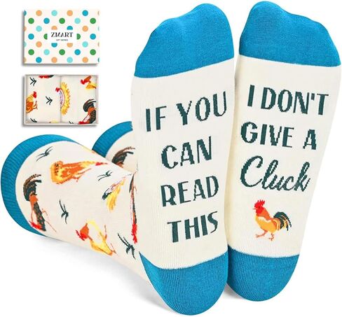 Zmart Unisex Funny Chicken Socks for Women Crazy Chicken Lady, Chicken Gifts for Chicken Lovers Rooster Gifts Men in Saudi Arabia