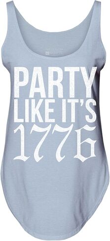 Grunt Style Party Like It's 1776 Boyfriend Flowy Women's Tank in Saudi Arabia