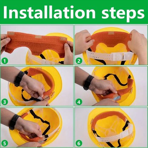 Helmet Sweatband, 6pcs/Set Cotton Hard Hat Liner Antiperspirant Belt Hard Hat Welding Sweat Band Air Cushion Sweatband Helmet Comforter Pad Replacement Safety Helmets Sweatbands in Saudi Arabia