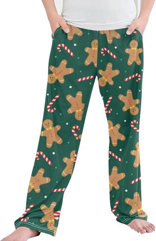 Pigsaly Boys' Pants Christmas Gingerbread Man Long Bottoms Whiter Red Candy Cane Jogger Pants Elastic Waist Trousers S in Saudi Arabia