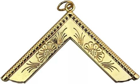 Masonic Blue Lodge Officer Collar Blue Backing Gold links with Worshipful Master Jewel Set in Saudi Arabia