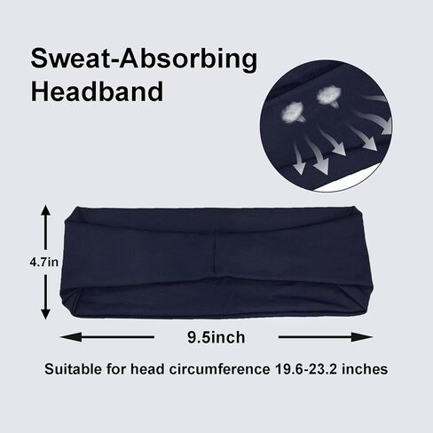 5 Pack Sports Headbands for Running, Cycling, Basketball, Football and Yoga, Men's and Women's Hairbands in Saudi Arabia
