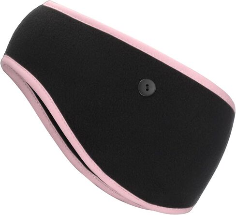 PATIKIL Ear Warmer Headband, Polar Fleece Ear Warmer Winter Stretchy Running Sweatband with Buttons for Jogging in Saudi Arabia
