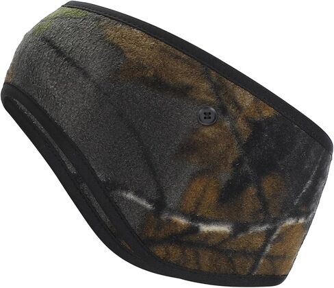 PATIKIL Ear Warmer Headband, Polar Fleece Ear Warmer Winter Stretchy Running Sweatband with Buttons for Jogging in Saudi Arabia