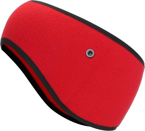 PATIKIL Ear Warmer Headband, Polar Fleece Ear Warmer Winter Stretchy Running Sweatband with Buttons for Jogging in Saudi Arabia