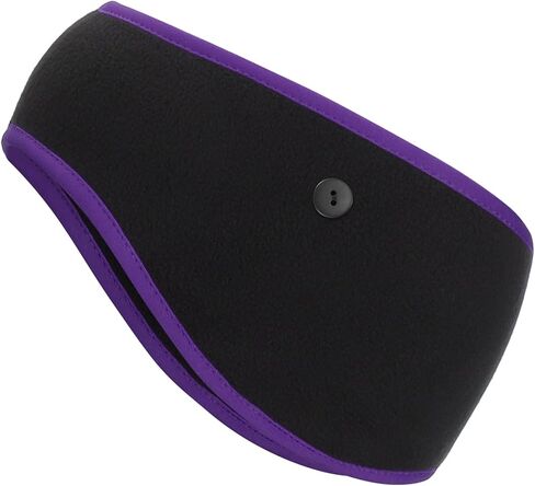 PATIKIL Ear Warmer Headband, Polar Fleece Ear Warmer Winter Stretchy Running Sweatband with Buttons for Jogging in Saudi Arabia
