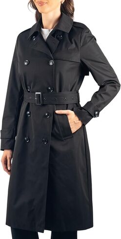 Alpine Swiss Carla Womens Waterproof Rain Trench Coat Long Rain Jacket Lightweight Raincoat Double Breasted Belted Overcoat in Saudi Arabia