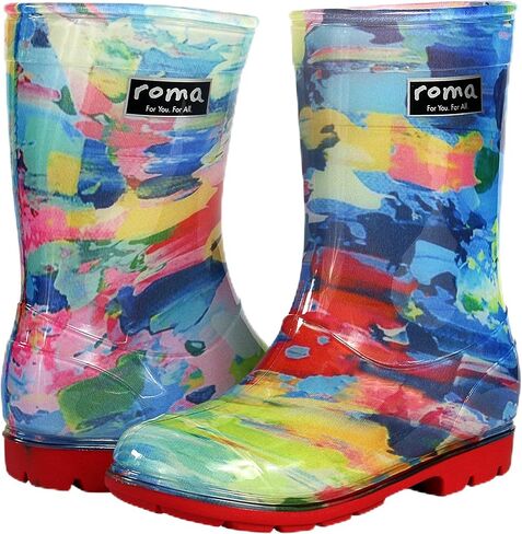 Kid's Rain Boots ABEL by Roma Boots, Versatile Vegan Rubber Rain Shoes, Comfortable Rain Boot, Comfortable Snow boot Waterproof Rain Shoes with Quick Dry Super Soft Lining - US Sizes in Saudi Arabia
