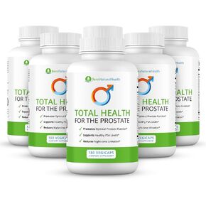 Ben's Natural Health Total Health for The Prostate Supplement with Beta Sitosterol Vitamins C, D, E, Zinc and Turmeric, 120 Vegicaps in Saudi Arabia
