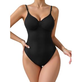 Women's Shapewear Bodysuit, Mid Thigh Tummy Control Butt Lifter Shaper with Adjustable Straps in Saudi Arabia