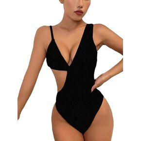 Sexy Women's Sleeveless High Stretch Cutout One-Piece Monokini Swimsuit for Beach Vacation in Saudi Arabia