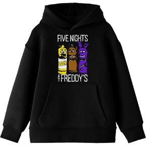 قميص من النوع الثقيل للأولاد باللون الأسود من Bioworld Five Nights at Freddy's Character Panels in Kuwait
