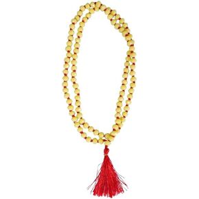 Yellow Crystel Mala Beads Malas Necklace - Natural Healing Gemstone Tibetan Buddhist Japa Prayer Meditation Reiki Chakra Stone Quartz Rock Women Men Jewelry in Saudi Arabia