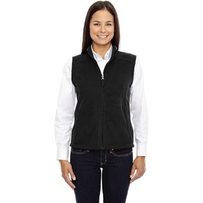 Ash City Core 365 Journey Ladies Zipper Fleece Vest, Black 703, Medium in Saudi Arabia