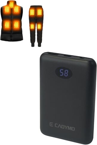 Heated Vest Battery Pack 7.4V/5V 10000mAh, Ultra-Light Battery Pack with LED Display, DC/USB-A/Type-C PD Output, Compatible with ORORO Venustas Heated Jackets, Vests & Gloves in Saudi Arabia