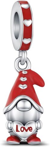 Birthday Fashion Love Heart Dangle Charm for Bracelet Plated Silver Bracelets Charms and Necklace Pendant Bead Charms Jewelry Present for Grandma Daughter Wife Friend Sister in Kuwait