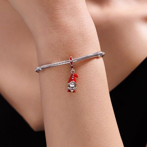 Birthday Fashion Love Heart Dangle Charm for Bracelet Plated Silver Bracelets Charms and Necklace Pendant Bead Charms Jewelry Present for Grandma Daughter Wife Friend Sister in Kuwait