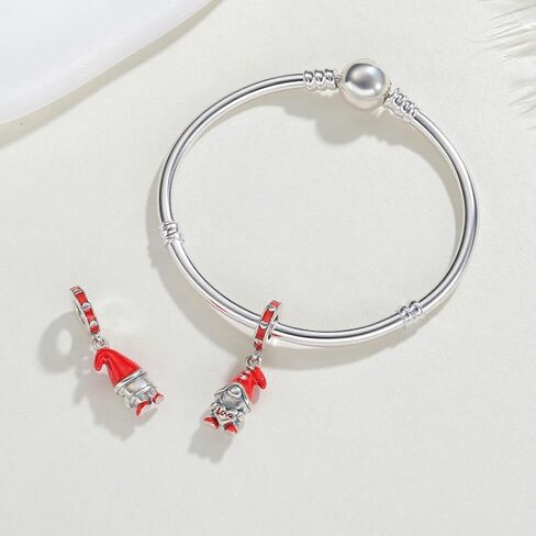 Birthday Fashion Love Heart Dangle Charm for Bracelet Plated Silver Bracelets Charms and Necklace Pendant Bead Charms Jewelry Present for Grandma Daughter Wife Friend Sister in Kuwait