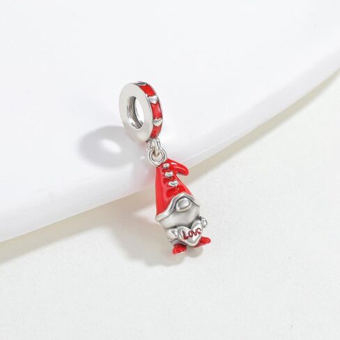 Birthday Fashion Love Heart Dangle Charm for Bracelet Plated Silver Bracelets Charms and Necklace Pendant Bead Charms Jewelry Present for Grandma Daughter Wife Friend Sister in Kuwait