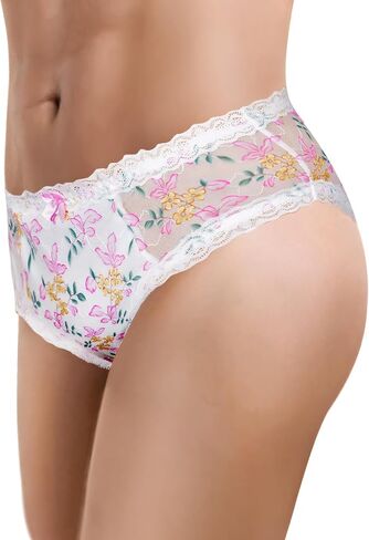 Littleforbig Unisex Hipster Briefs Cottagecore Pattern Mesh Shaping Tucking Gaff Briefs in Kuwait