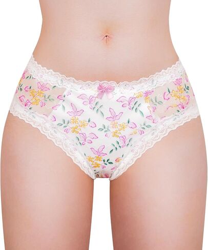 Littleforbig Unisex Hipster Briefs Cottagecore Pattern Mesh Shaping Tucking Gaff Briefs in Kuwait