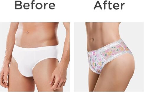Littleforbig Unisex Hipster Briefs Cottagecore Pattern Mesh Shaping Tucking Gaff Briefs in Kuwait