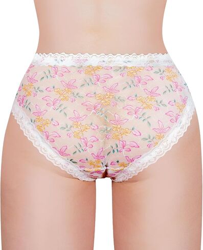 Littleforbig Unisex Hipster Briefs Cottagecore Pattern Mesh Shaping Tucking Gaff Briefs in Kuwait