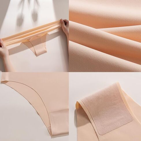 5-Pack Seamless Low-Rise Ice-Silk Women' s Briefs, Breathable Soft Smooth Stretch Hipster Underwear in Saudi Arabia