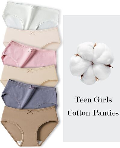 Cotton Hipster Underwear No Show Briefs Soft Stretch Breathable Full Coverage 6 Pack Multicolor in Saudi Arabia
