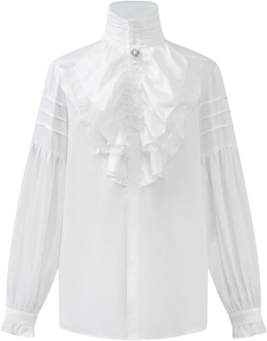 Apocrypha Mens Pirate Shirt Vampire Renaissance Victorian Medieval Gothic Party Costume in Kuwait