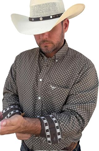 قميص Drover Cowboy Threads للرجال بأكمام طويلة، من سلسلة Signature Series in Kuwait