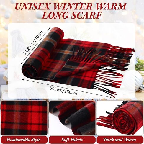 90 Pcs Hats Scarves Gloves Supplies Bulk Winter Beanies Red Grids Scarves Touchscreen Gloves for Men Women in Saudi Arabia