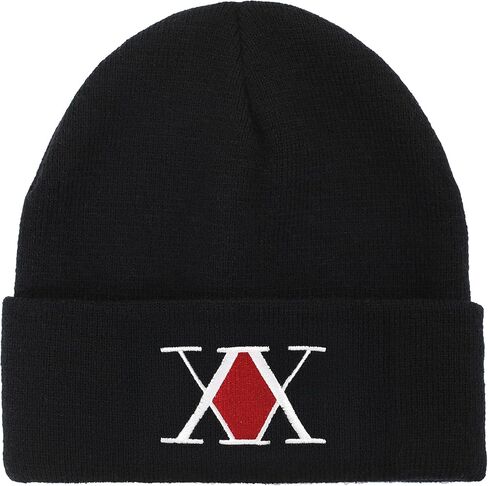 Hunter X Hunter Embroidered Logo Black Cuff Beanie in Saudi Arabia