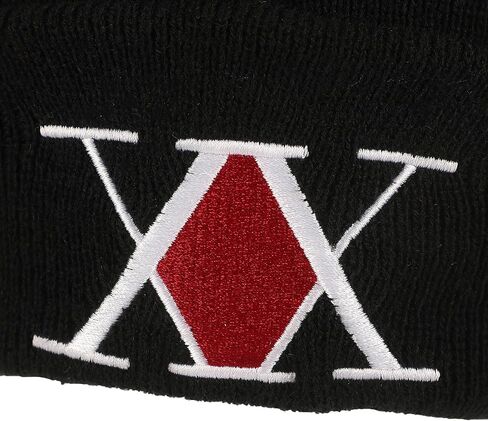 Hunter X Hunter Embroidered Logo Black Cuff Beanie in Saudi Arabia