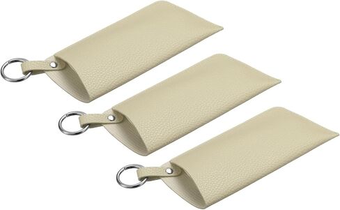 uxcell Glasses Case, Soft Leather Sunglasses Case with Belt Clip, Portable Travel Glasses Organizer Pouch for Travel in Saudi Arabia