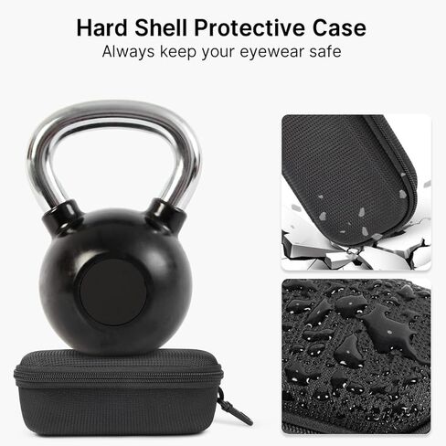 حافظة نظارة صلبة مزدوجة، حافظة نظارة مزدوجة مع مقسم قابل للتعديل، حامل نظارة للسفر لزوجين من النظارات الشمسية in Kuwait