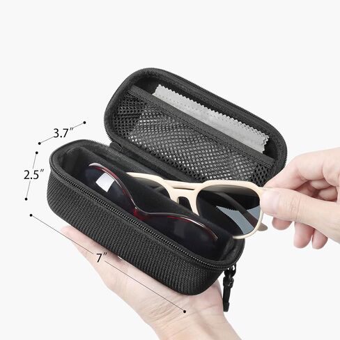 حافظة نظارة صلبة مزدوجة، حافظة نظارة مزدوجة مع مقسم قابل للتعديل، حامل نظارة للسفر لزوجين من النظارات الشمسية in Kuwait