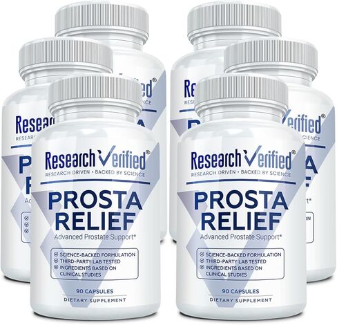 Research Verified Prosta Relief - Saw Palmetto and Bioperine - Prostate Health; Bladder & Urinary Health, Drive and Performance; Pure Natural, 90 Capsules (Pack of 3) in Kuwait