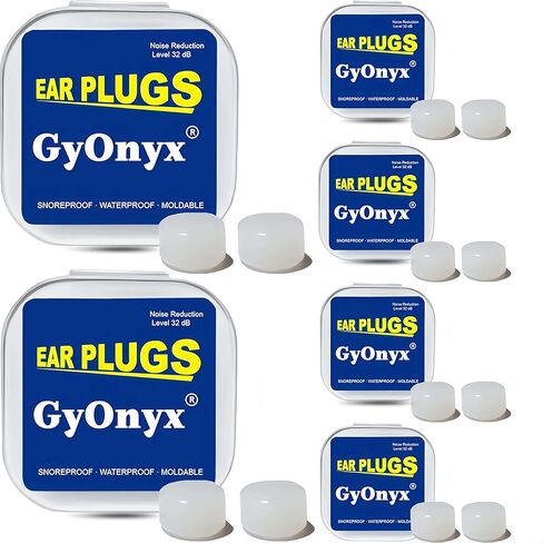 6 Pair Ear Plugs for Sleeping, Swimming, Concerts, Travel and Studying - Noise Cancelling Soft Silicone Ear Plugs for Kids & Adults, Waterproof Moldable Noise Reduction Earplugs with Case in Saudi Arabia