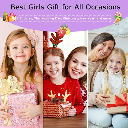 Girls Plush House Slippers, Winter Non-Slip Warm House Shoes, Kids Soft Memory Foam Bows Slippers for Bedroom Indoor Outdoor in Saudi Arabia