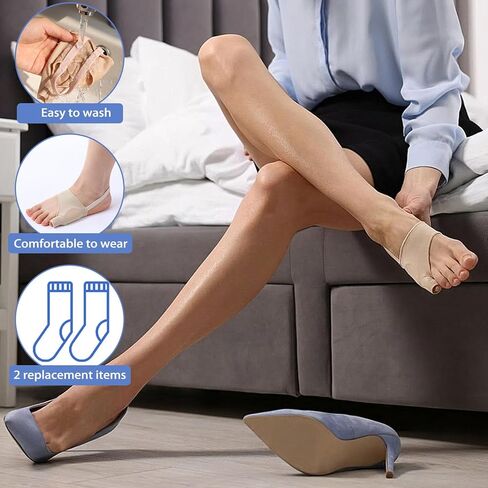 Cuffbow 2 Pair Tailor Bunion Corrector Pads for Pinky Toe Relief Little Toe Separator Bunionette Sleeves Relieve Bunion Pain with Soft Latex Pads and Non-Slip Strap for Women Men Overlapping Toes, L in Saudi Arabia