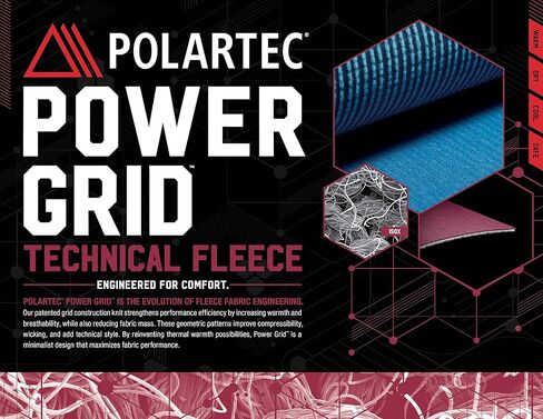 طبقة أساسية حرارية من Polartec Power Grid للرجال من 281Z - تي شيرت بأكمام طويلة - المشي لمسافات طويلة والرحلات في الهواء الطلق - خط موثوقية التضاريس in Saudi Arabia